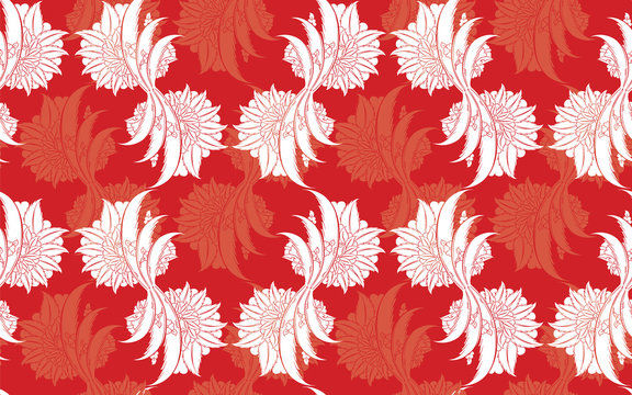 Classic floral damask seamless pattern