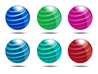 Dynamic Abstract Globe Icons