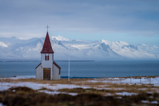 Old church on Snaefellsnes peninsula, Iceland