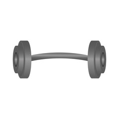 dumbbell icon over white background. vector illustration