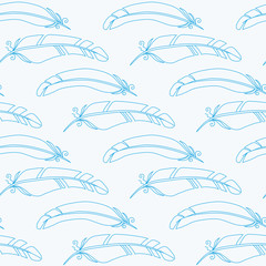 Seamless feather pattern