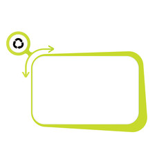 Fototapeta premium Infographic template. Frame to fill your text and Recycling icon. Vector image.