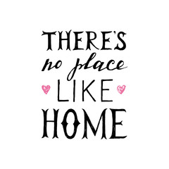 there is no place like home lettering poster