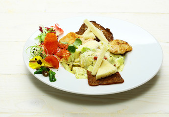 Delicious snack or cold dish