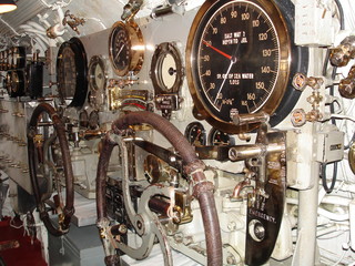 Fototapeta premium world war 2 ship steering