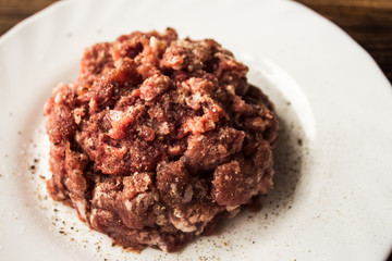ground pork on a plate