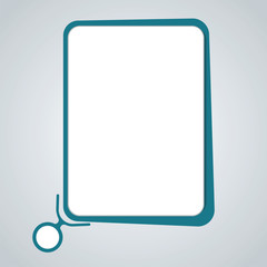 Infographic template. Frame to fill your text and eye icon. Vector image.