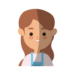 young woman cartoon icon over white background. colorful design. vector illustration