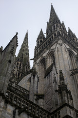 Fototapeta na wymiar Quimper Cathédrale Saint Corentin Bretagne