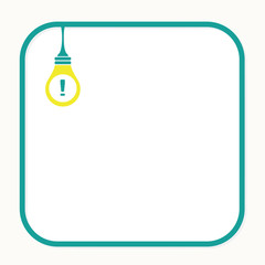 Vector  frame photo with lamp and with place for your data