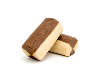 Chocolate candy on white