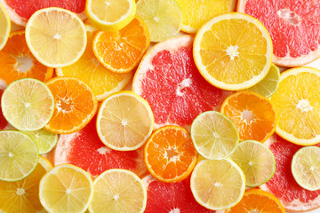 Sweet citrus fruits background