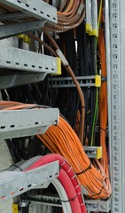 Cable trays on which are laid cables.