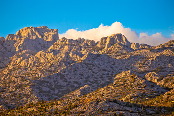 Paklenica national park on Velebit mountain view