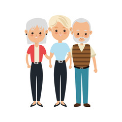 Obraz premium group of people cartoon icon over white background. colorful design. vector illustration