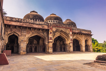 October 27, 2014: Facade of a building in the Lodi Garden in New Delhi, India
