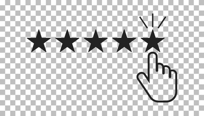 Customer reviews, rating, user feedback concept vector icon. Flat illustration on isolated background.