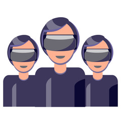 Virtual reality.  Goggles. Vector illustration.