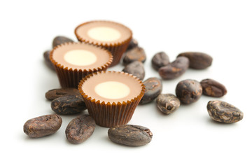 Sweet chocolate pralines.