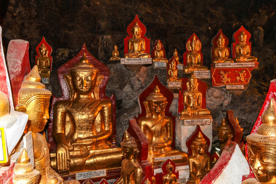 Myanmar  - Burma - Pindaya - Golden Cave Pagoda