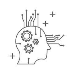 Artificial intelligence head icon