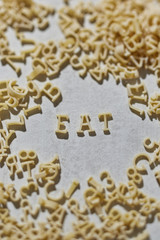 Eat pasta letters