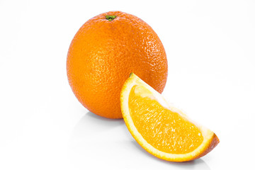 Orange fruit isolated on white background