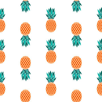 Seamless background of pineapple