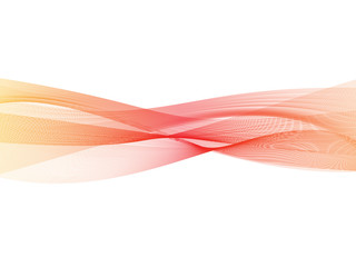 Abstract transparent orange-red gradient wave background. Smoke effect design element wallpaper. Modern design EPS10 vector illustration.