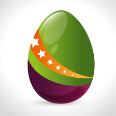 eggs painted easter celebration vector illustration design