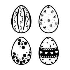 eggs painted easter celebration vector illustration design