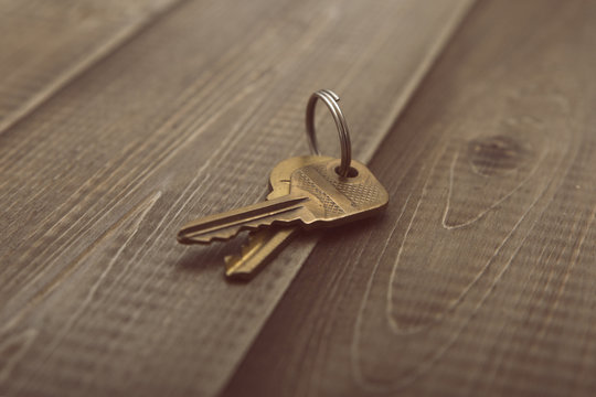 Old keys on the table

