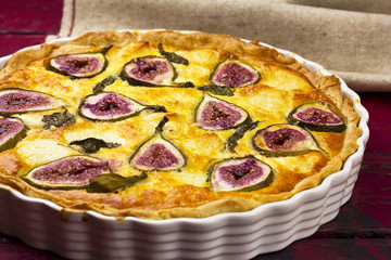 Fig goats cheese tart