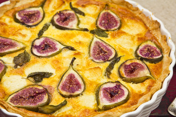 Fig goats cheese tart