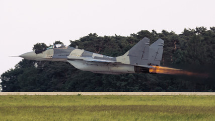 Jet aircraft take-off with afterburner