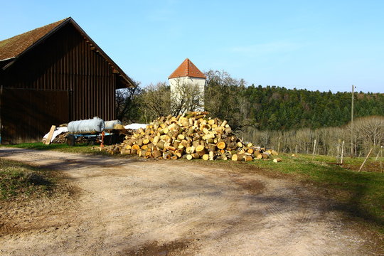 Kaminholz fertig ges&auml;gt