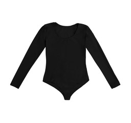 black bodysuit, isolated on white background