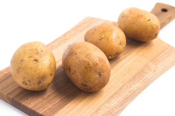 Fototapeta na wymiar Raw Organic Potatoes