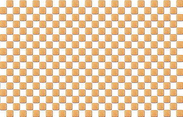texture from pastry as on a chess-board on the white