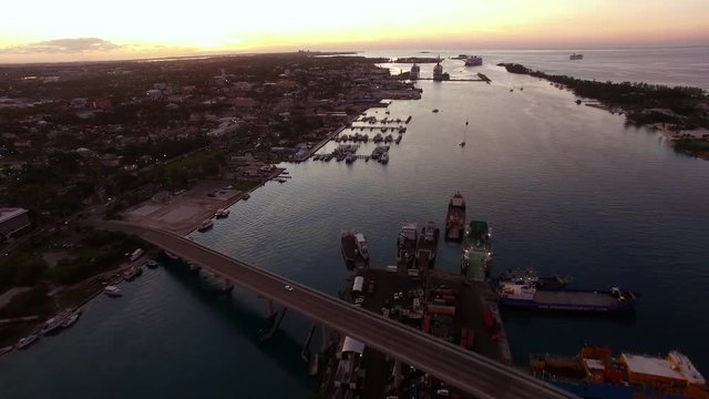 Aerial View of Bahamas Port