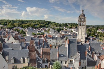Fototapeta premium cité royale de Loches, vallée de la Loire