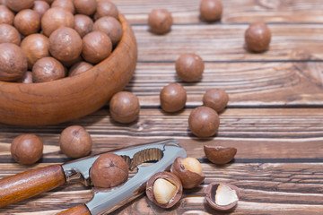 Macadamia nuts in bowl