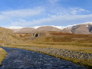 Flu&szlig;landschaft im Norden von Island