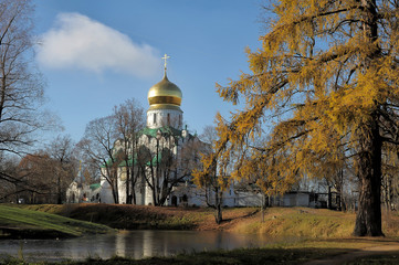 PUSHKIN, RUSSIA View of the Orthodox Fedorovskiy Cathedral (1909 - 1912 architect Vladimir...