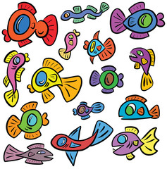 Colourful Cartoon Vector Fish