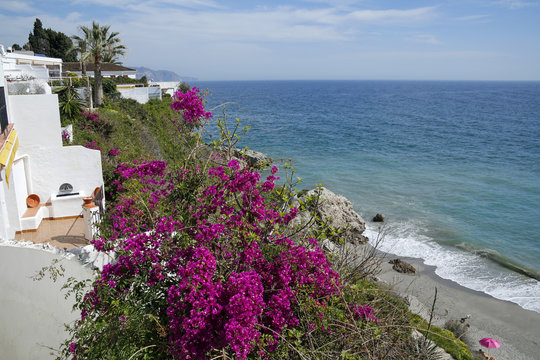 Nerja famous resort on Costa del Sol, Malaga, Spain