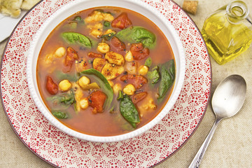 Moroccan tomato chickpea soup