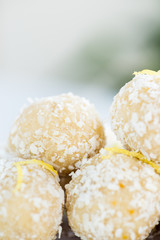 Homemade Raw Vegan Coconut and Lemon Truffles