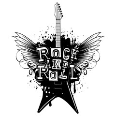 guitar wings rock and roll_var 2