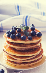 Pancakes with blueberries